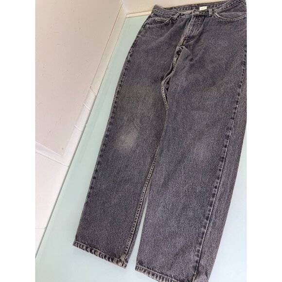 Vintage Brittania Jeans Mens 34X32 Black Denim Relaxed Tapered 90's - Picture 11 of 11
